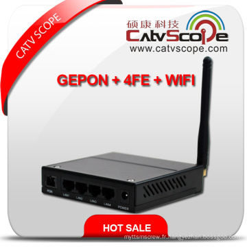 Fournisseur Professionnel Black High Performance WiFi &amp; 4fe Triple Play Gepon Ont / ONU